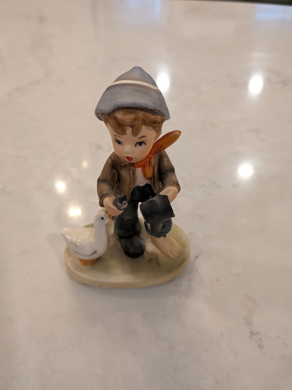 Goebel Humel Hand-Painted Ceramic Boy 4.5